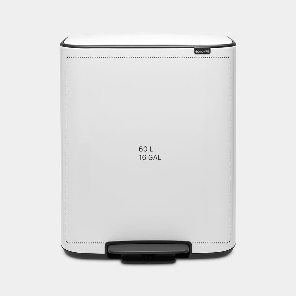 Brabantia Bo Prullenbak - 60 liter - White — Nieuw maar beschadigd