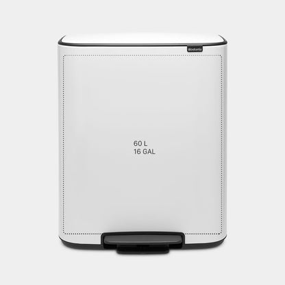 Brabantia Bo Prullenbak - 60 liter - White — Nieuw maar beschadigd