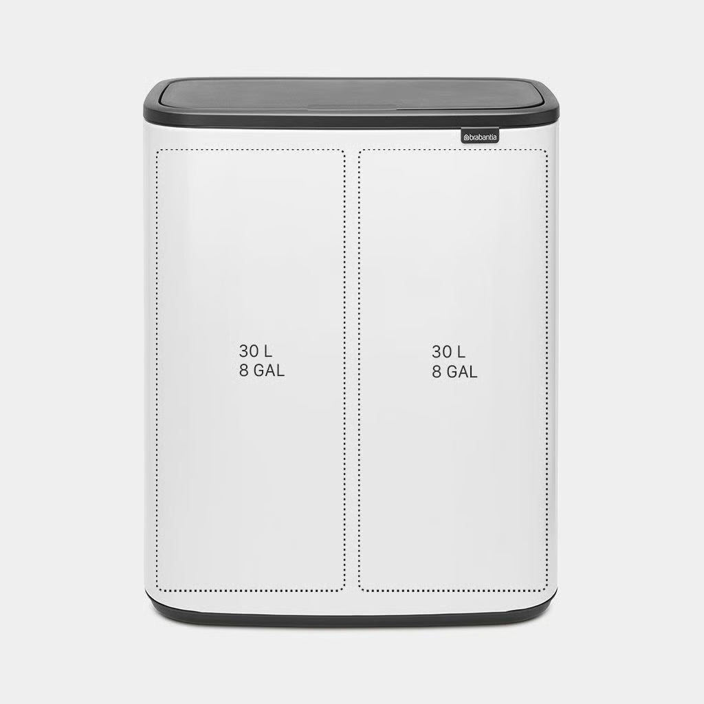 Brabantia Bo Touch Bin prullenbak 2x30L — zo goed als nieuw