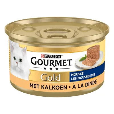 Gourmet Gold Mousse Kalkoen kattenvoer natvoer — gebruikt