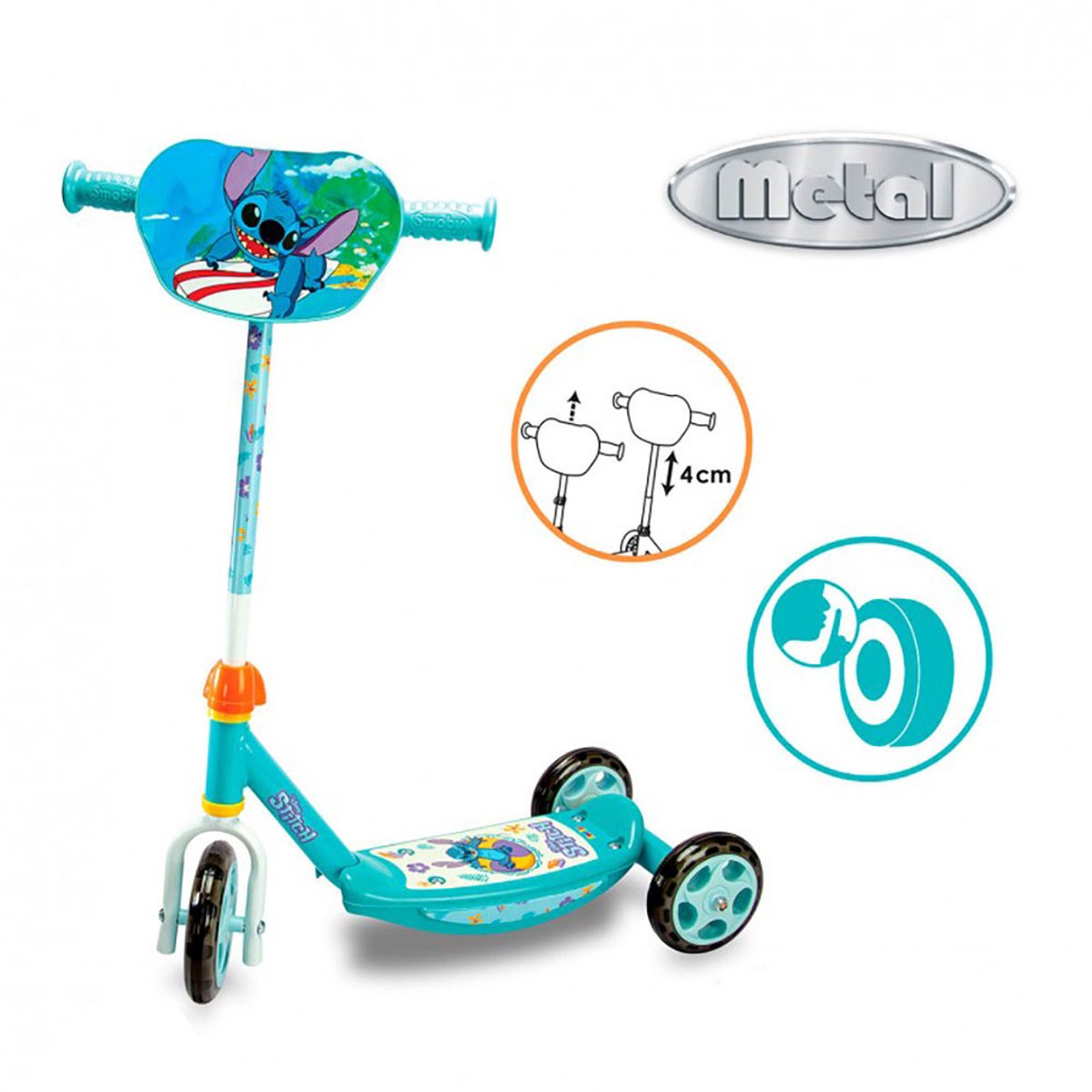 Smoby Lilo & Stitch Stitch Scooter — zo goed als nieuw