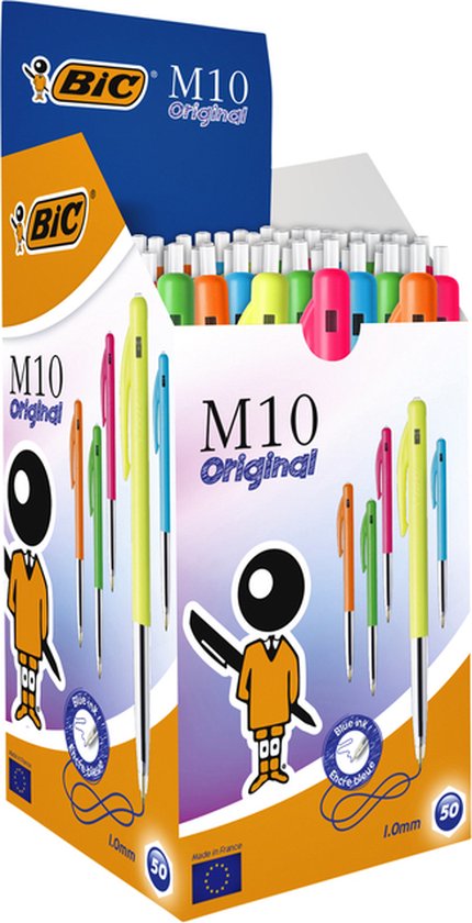 BIC M10 balpen Clic Colors doos 50 stuks — gebruikt