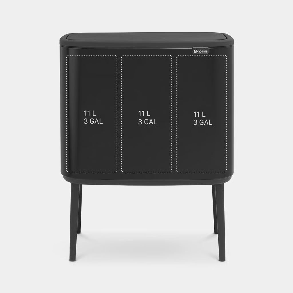 Brabantia Bo Touch Bin prullenbak 3 x 11L — gebruikt
