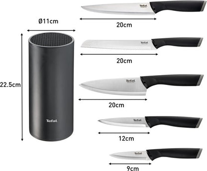 Tefal Comfort Knives Messenset 5-delig — zo goed als nieuw