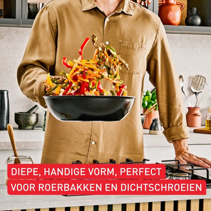 Tefal Experience Ceram Wokpan Ø28 cm — zo goed als nieuw