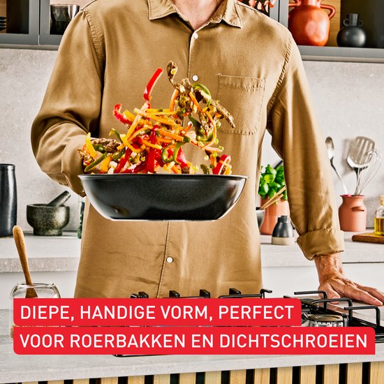 Tefal Experience Ceram Wokpan Ø28 cm — zo goed als nieuw