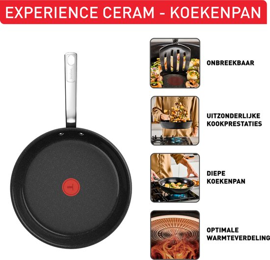 Tefal Experience Ceram Koekenpan Ø28 cm — nieuw