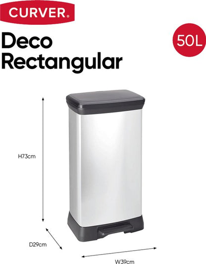 Curver Decobin Prullenbak 50L — zo goed als nieuw