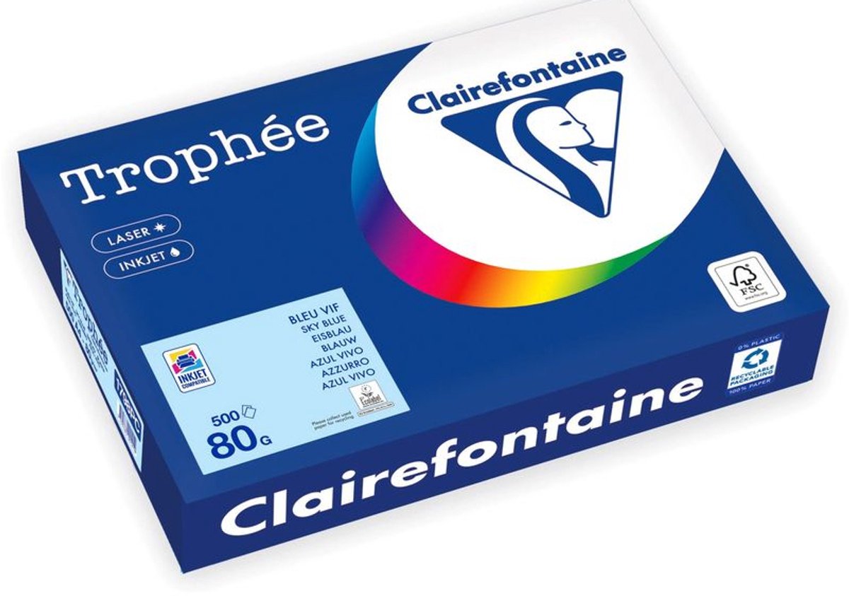 Clairefontaine Trophée gekleurd papier A4 — nieuw
