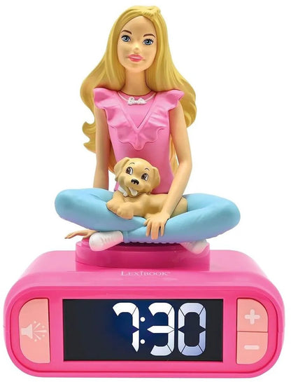 Digitale wekker met 3D Barbie - speelgoe — zo goed als nieuw