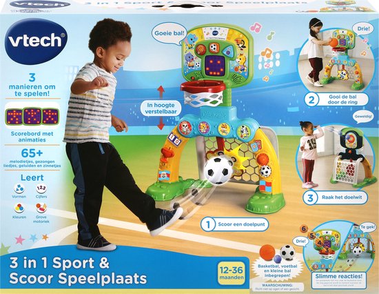 VTech 3-in-1 Sport & Scoor Speelplaats — zo goed als nieuw