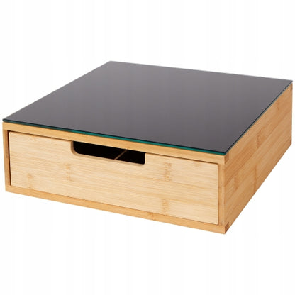 Bamboe Opbergdoos voor Koffie en Thee 30x30x10 cm – Zeer goed