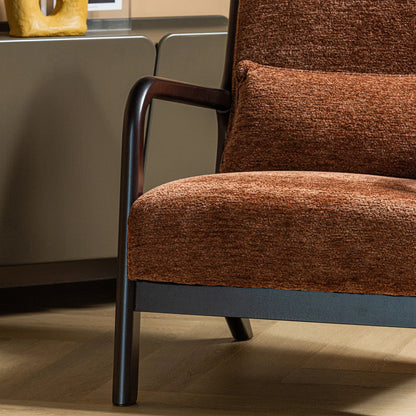 WOOOD Mark Fauteuil Chenille Bruin — nieuw