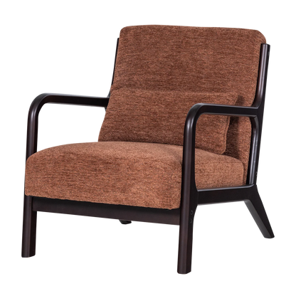 WOOOD Mark Fauteuil Chenille Bruin — nieuw