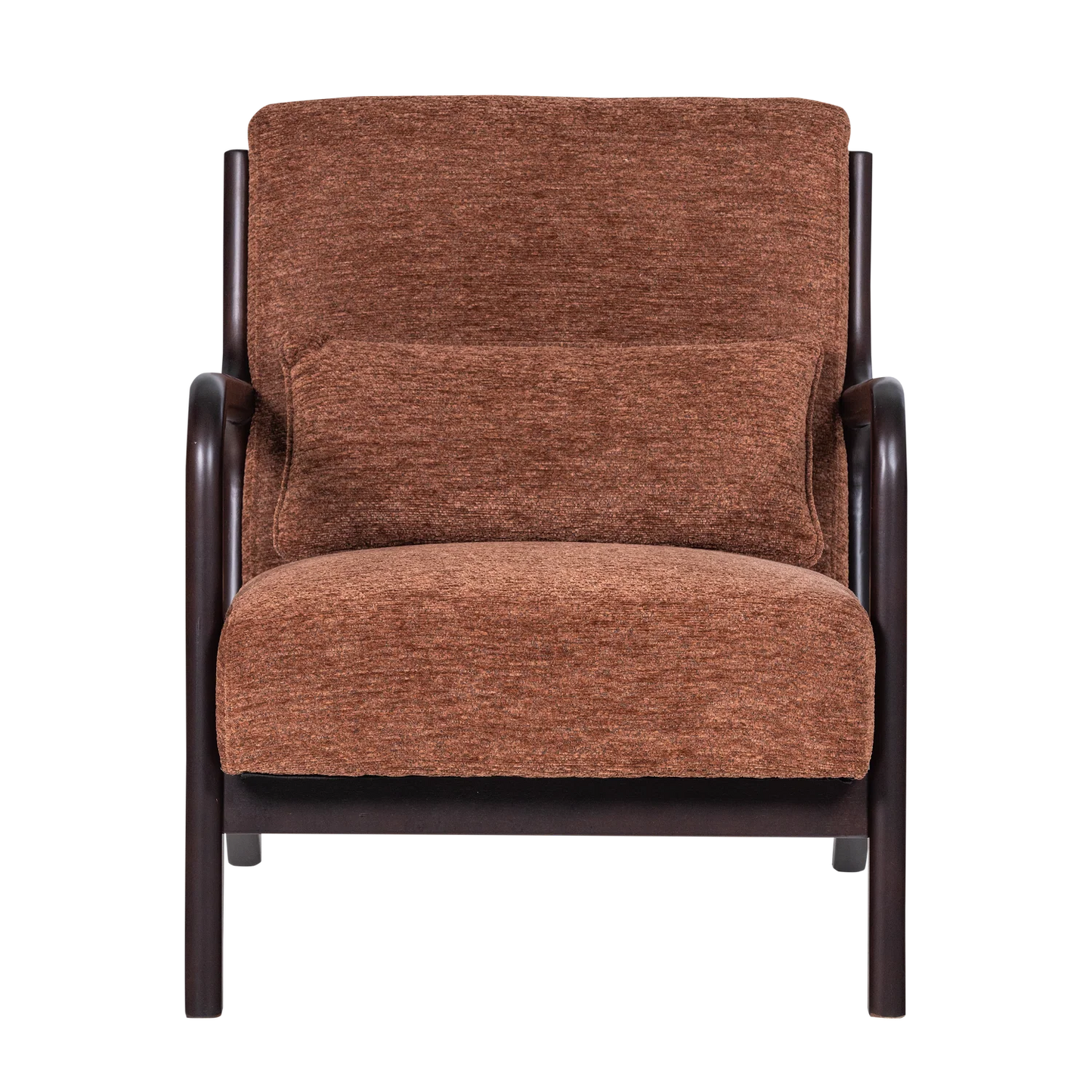 WOOOD Mark Fauteuil Chenille Bruin — nieuw