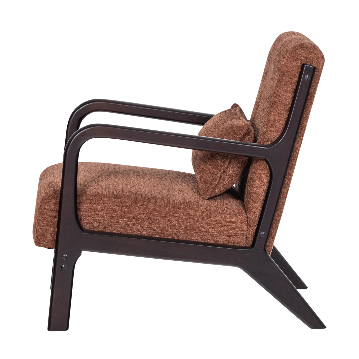 WOOOD Mark Fauteuil Chenille Bruin — nieuw