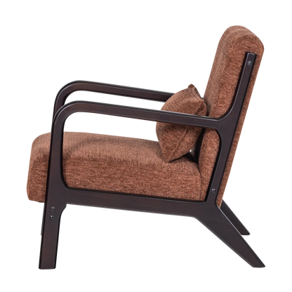 WOOOD Mark Fauteuil Chenille Bruin — nieuw