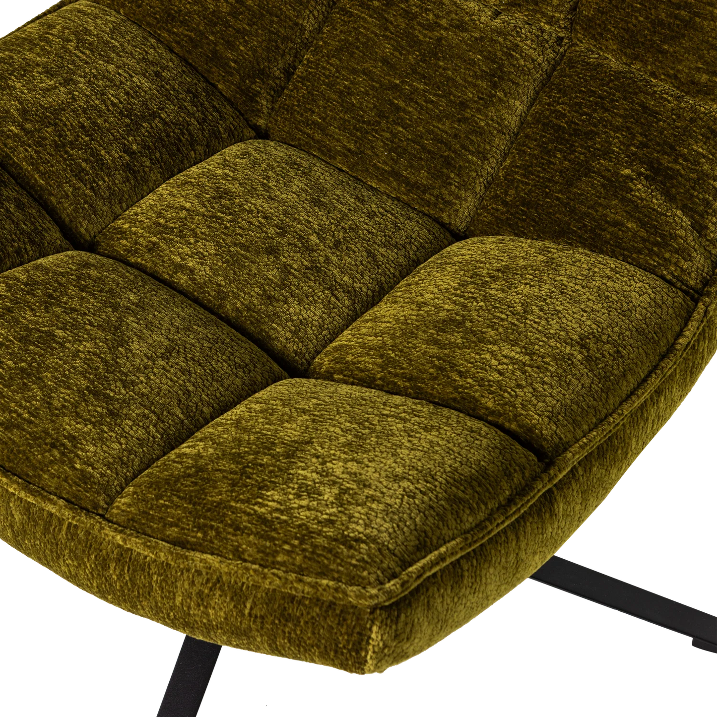 WOOOD Maudi Draaifauteuil Chenille Groen — nieuw
