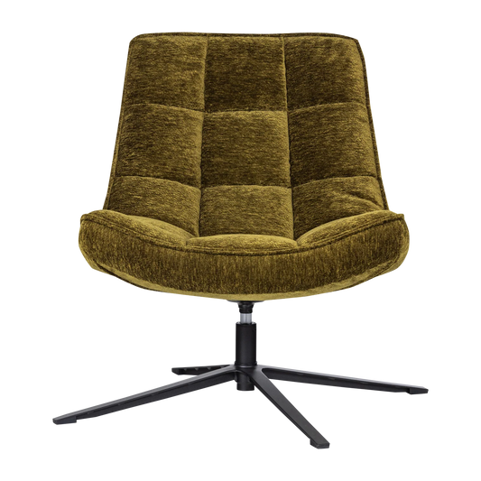 WOOOD Maudi Draaifauteuil Chenille Groen — nieuw