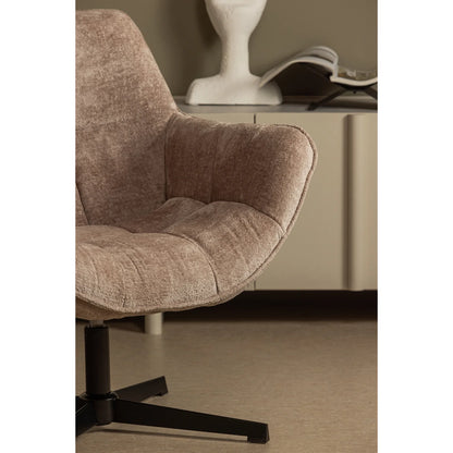 WOOOD Wibo Draaifauteuil Chenille — zo goed als nieuw