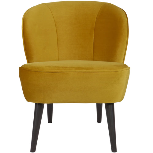 WOOOD Sara Fauteuil Velvet oker — nieuw