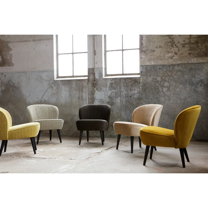 WOOOD Sara Fauteuil Velvet oker — nieuw