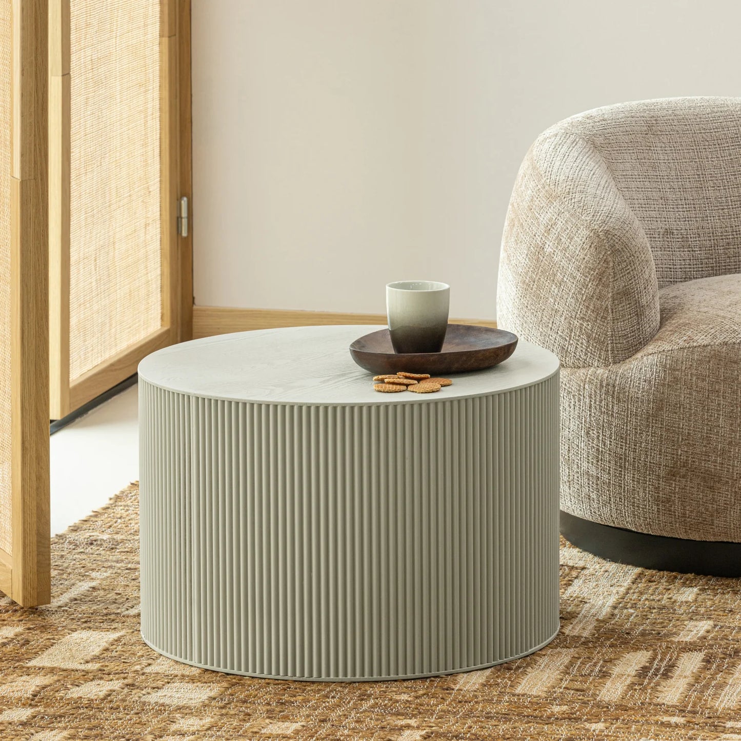 WOOOD Sanne Bijzettafel MDF rond — gebruikt