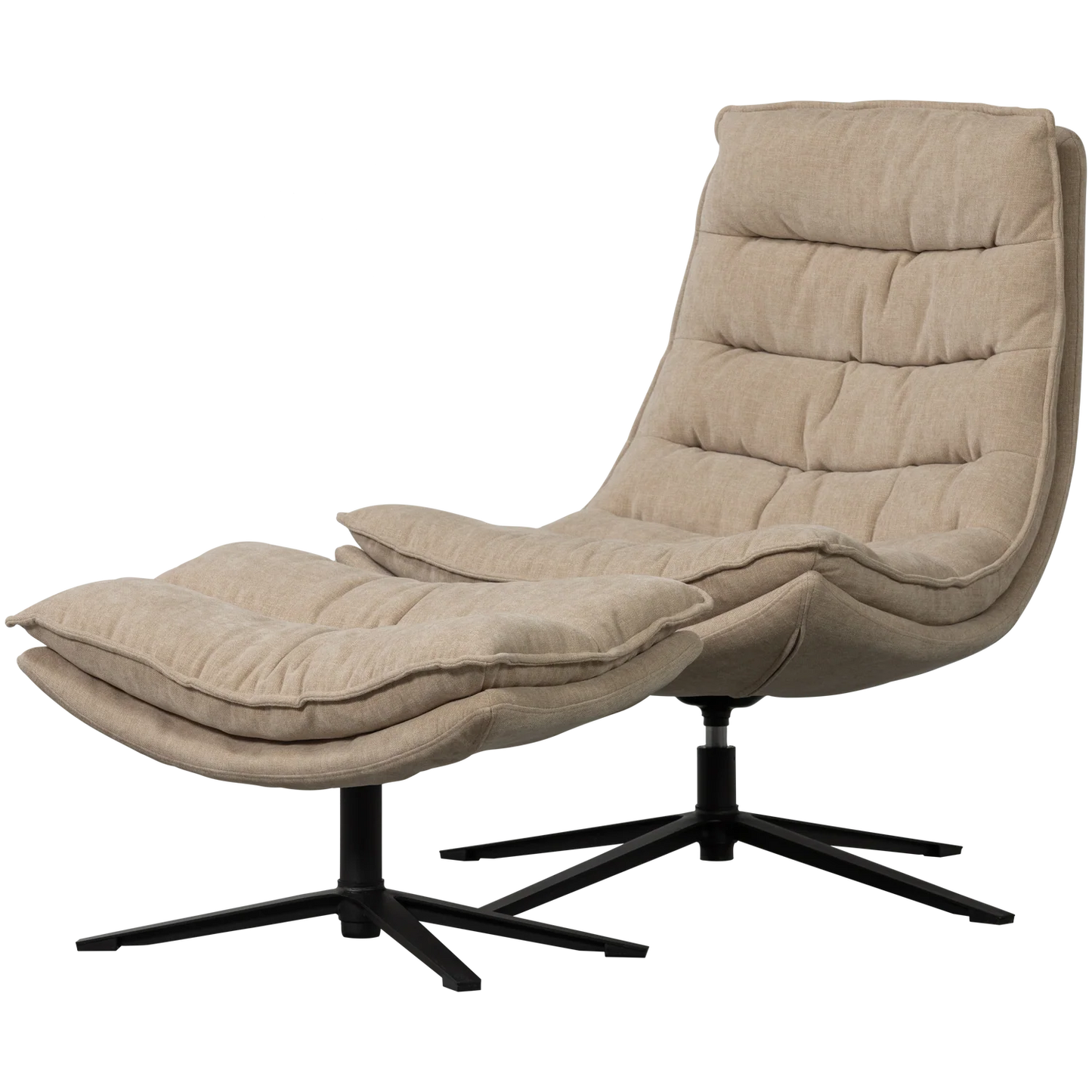 WOOOD Kube Draaifauteuil Met Hocker — zo goed als nieuw