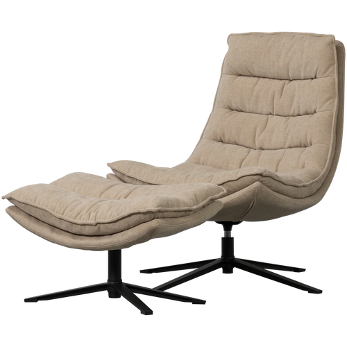 WOOOD Kube Draaifauteuil Met Hocker — zo goed als nieuw