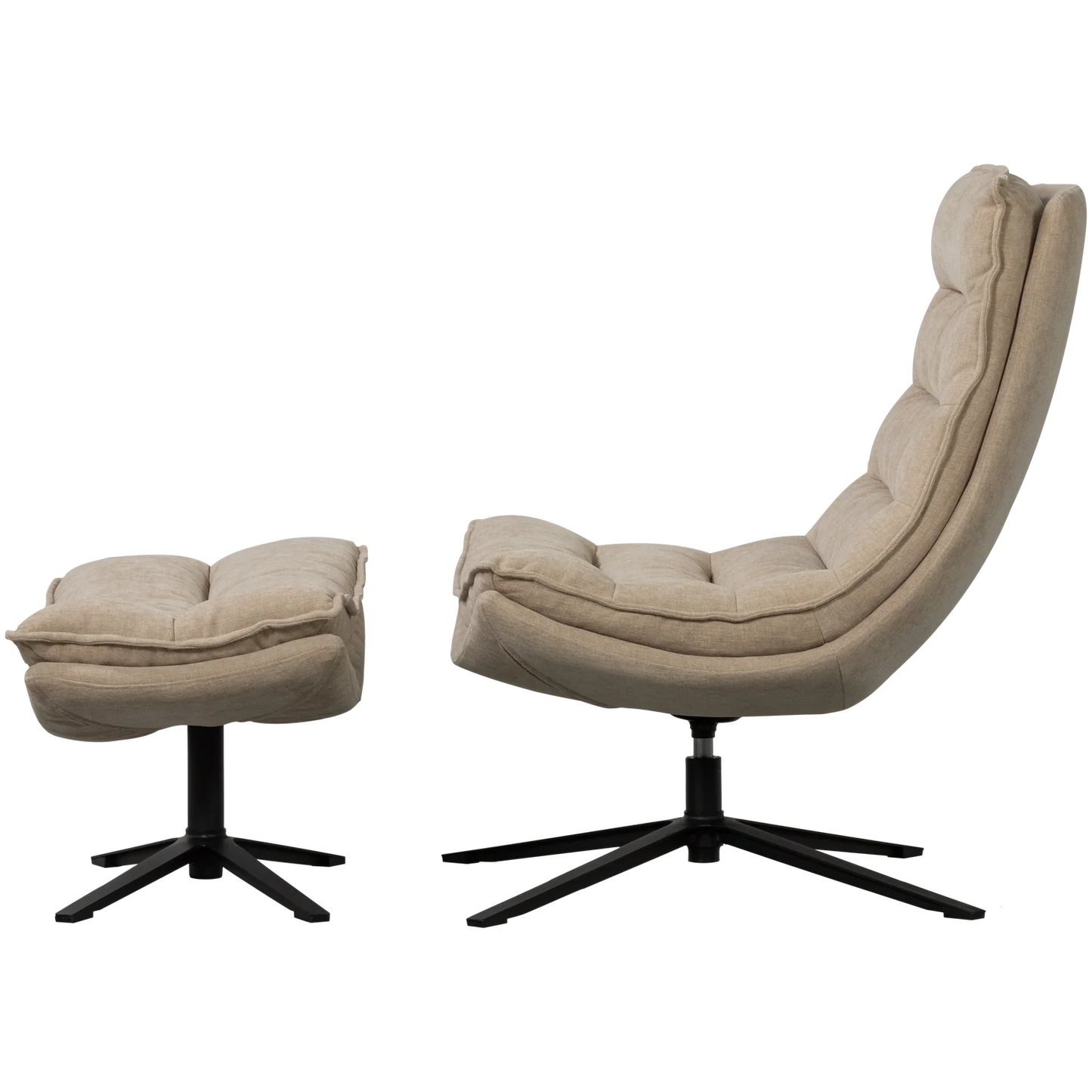 WOOOD Kube Draaifauteuil Met Hocker — zo goed als nieuw