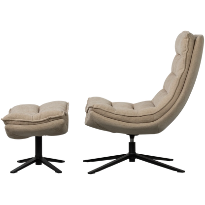 WOOOD Kube Draaifauteuil Met Hocker — zo goed als nieuw