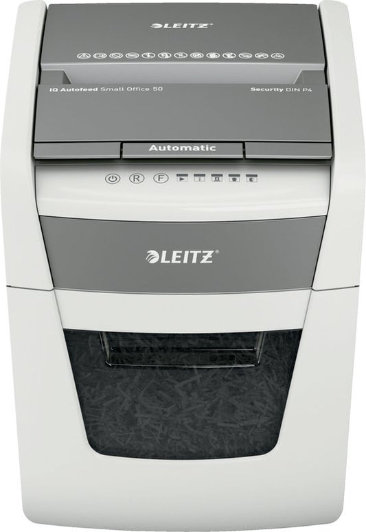 Leitz IQ Autofeed 50X Automatische Papierversnipperaar — Zeer goed