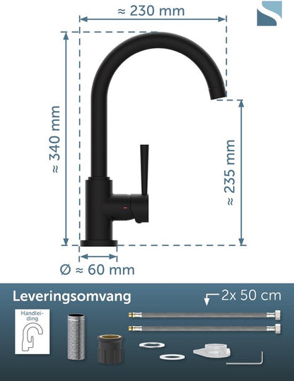 SCHÜTTE CORNWALL Design Keukenkraan — nieuw