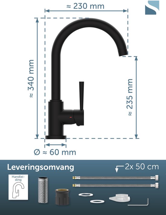 SCHÜTTE CORNWALL Design Keukenkraan — nieuw