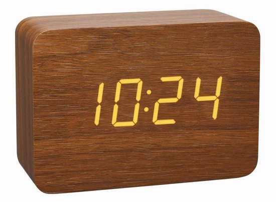 TFA Dostmann 60.2549.08 Wekker Hout Licht Bruin — Zeer goed