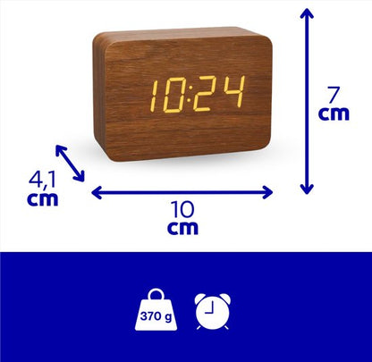 TFA Dostmann 60.2549.08 Wekker Hout Licht Bruin — Zeer goed
