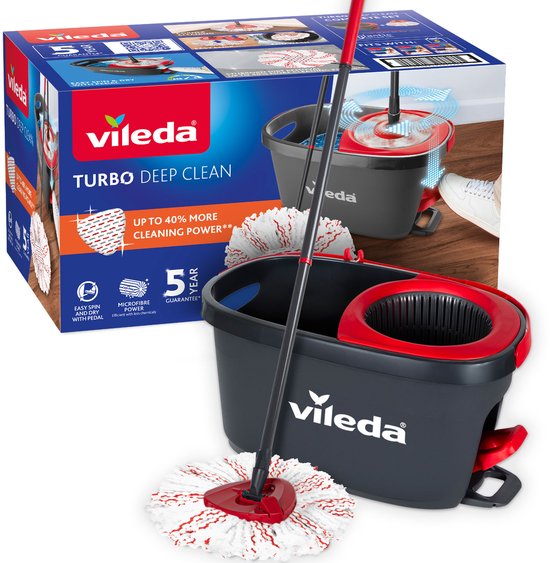 Vileda Turbo Deep Clean Dweilsysteem — zo goed als nieuw