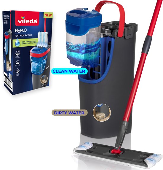 Vileda H2Pro Flatmop Dweilsysteem — zo goed als nieuw