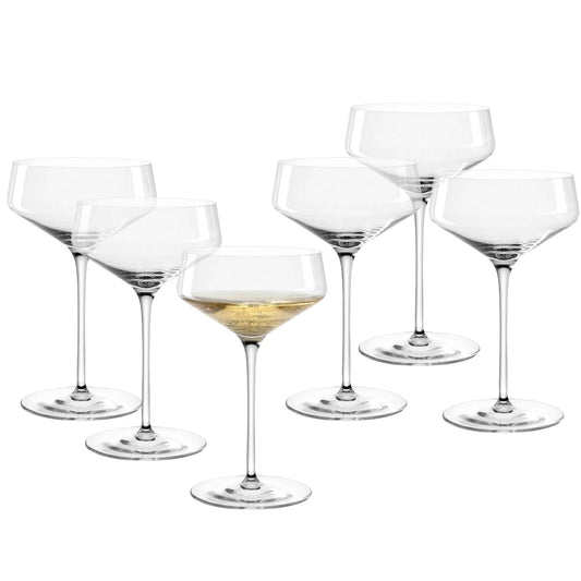 Leonardo PUCCINI Champagnecoupe set/6 — nieuw