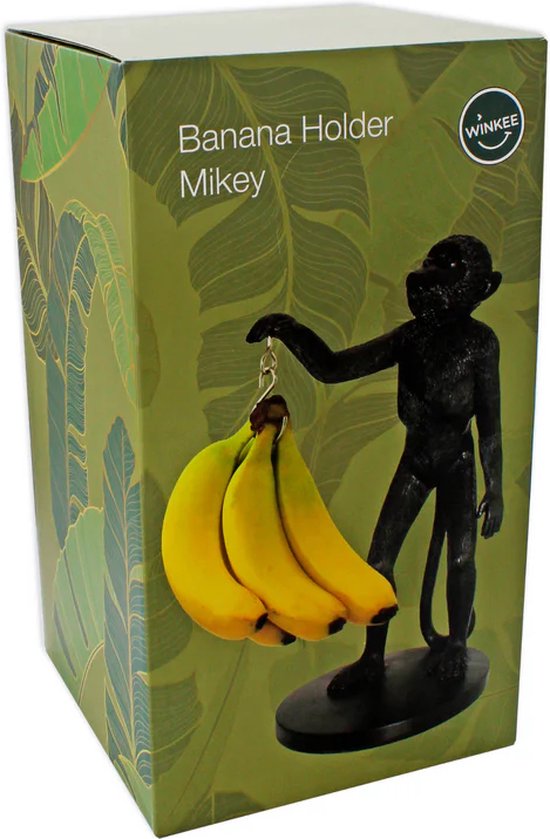 Winkee Aap Banaanhouder - Zwart — nieuw