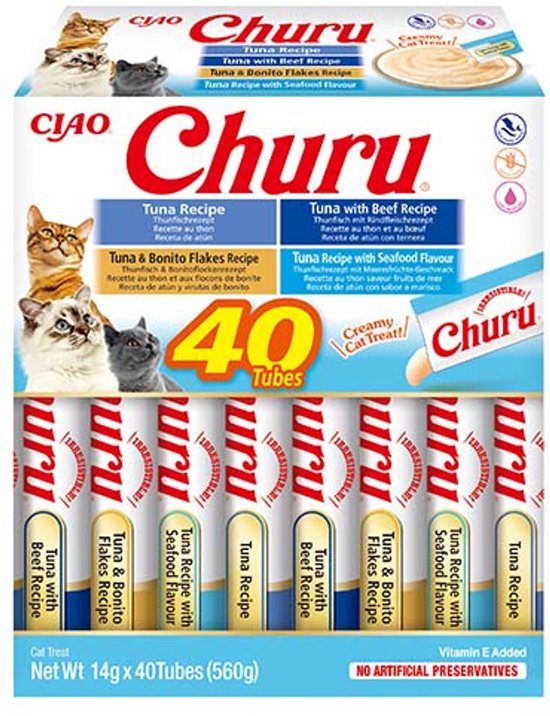 Ciao Kattensnack Churu Puree Tuna — gebruikt