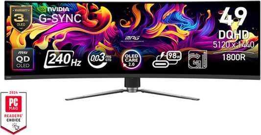 MSI MPG491CQPX QD-OLED Gaming Monitor — nieuw