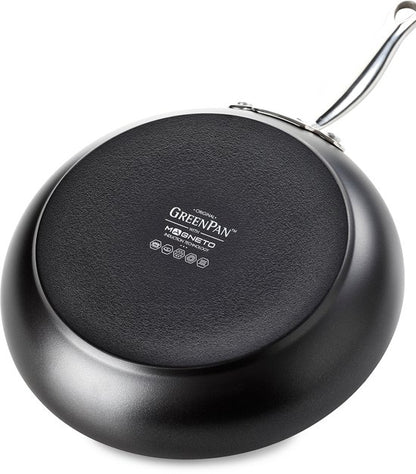 GreenPan Barcelona Wokpan 28cm met deksel 3.7L Zwart — Zeer goed