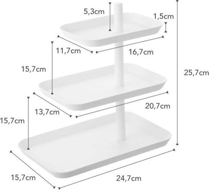 Yamazaki Etagere 3-laags Tower Wit — Zeer goed