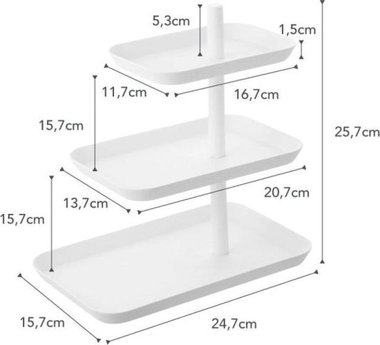 Yamazaki Etagere 3-laags Tower Wit — Zeer goed
