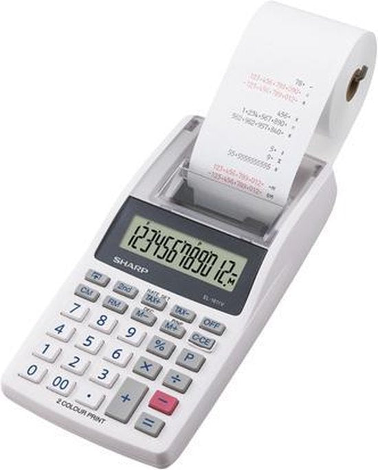 Sharp EL1611V Rekenmachine Grijs 12-Digit — Zeer goed