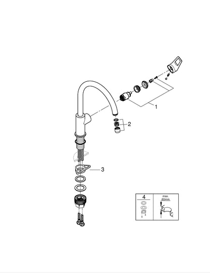 GROHE Start Keukenmengkraan - Chroom — zo goed als nieuw