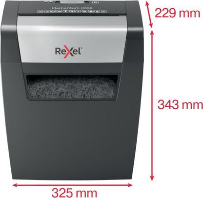 Rexel Momentum X308 Papierversnipperaar — zo goed als nieuw