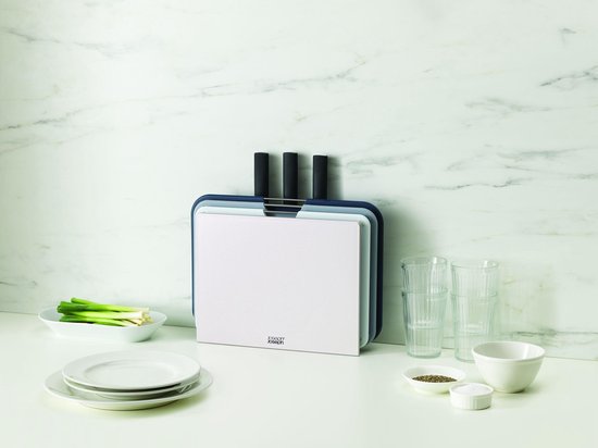 Joseph Joseph Nest Plus Snijplank met Mes Set van 6 Stuks Kunststof Zilver — Zeer goed