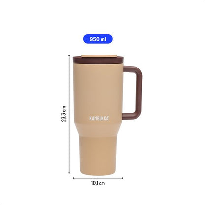 Kambukka Rio Tumbler 950ml Almond Dream met telescopisch rietje — Zeer goed